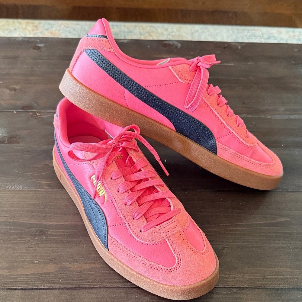 Puma Vibrant Pink and Dark Blue Sneakers